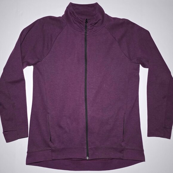 Kirkland Signature Womens Purple Full Zipped Exercise Jacket Size XL - Picture 1 of 12